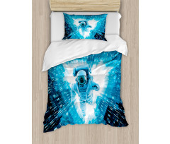 Space Man Diving Duvet Cover Set