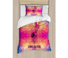 Doodle Space Man Duvet Cover Set