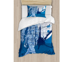 Walking on the Moon Duvet Cover Set