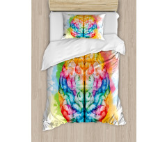 Colorful Human Brain Duvet Cover Set