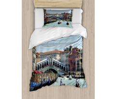Venice Gondola Canal Photo Duvet Cover Set