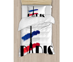 Paris Eiffel Tower Image Duvet Cover Set