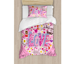 I Love You Sugar Heart Duvet Cover Set