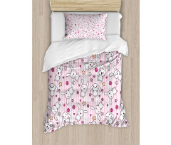 Loveable Bunnies Faces Duvet Cover Set