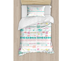 Pastel Boho Art Duvet Cover Set