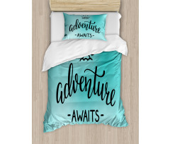 Blue Abstract Duvet Cover Set