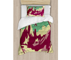 Trekking Camping Art Duvet Cover Set