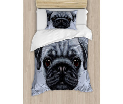 Young Puppy Giant Eyes Duvet Cover Set