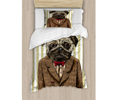 Smart Dressed Dog Suit Duvet Cover Set