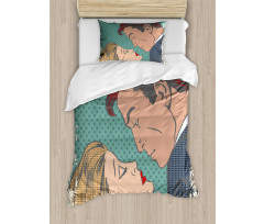 Lovers About to Kiss Art Duvet Cover Set