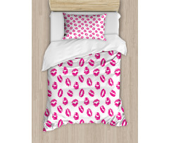 Vibrant Colored Lipstick Duvet Cover Set