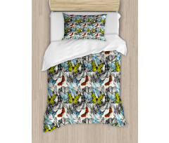 Retro Polka Dots Duvet Cover Set