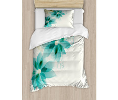 Vintage Floral Elements Duvet Cover Set