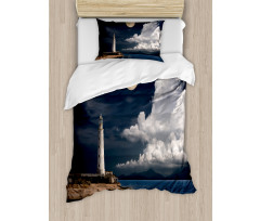 Old Lighthouse by Sea Duvet Cover Set