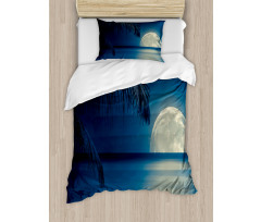 Blue Tropical Beach Image Duvet Cover Set