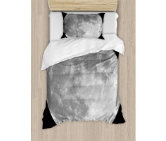 Monochrome Full Moon Art Duvet Cover Set