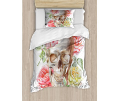 Tender Bloom Skull Duvet Cover Set