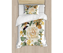 Romantic Bridal Bouquet Duvet Cover Set