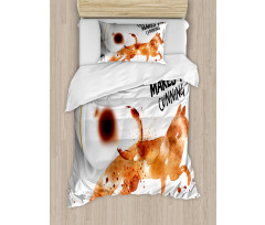 Cunning Animal Drink Duvet Cover Set