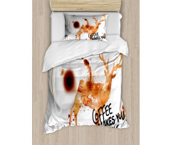 Deer Antlers Nature Duvet Cover Set