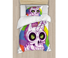 Cartoon Unicorn Design Duvet Cover Set