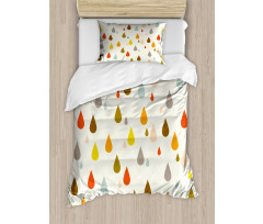 Retro Water Drops Rain Duvet Cover Set