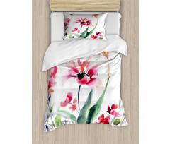 Watercolor Pastel Boho Duvet Cover Set