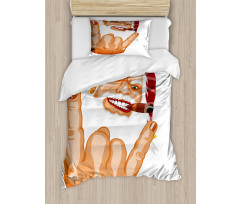 Rocker Santa Claus Duvet Cover Set