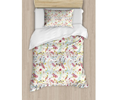 Botanical Spring Petals Duvet Cover Set