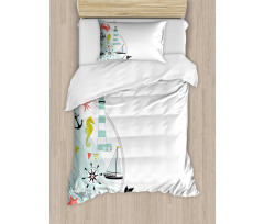 Ornate Border Design Duvet Cover Set