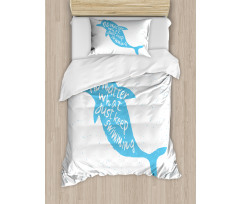 Hand Drawn Sea Mammal Duvet Cover Set