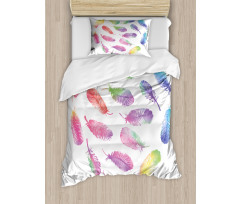 Romantic Plumage Design Duvet Cover Set