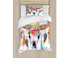 Bull Skull Duvet Cover Set