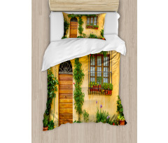 City Life in Tuscany Duvet Cover Set