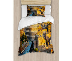 Colosseum View in Rome Duvet Cover Set