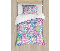 Colorful Vintage Curls Duvet Cover Set