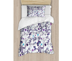 Butterflies and Swirls Duvet Cover Set