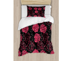 Ombre Rose Blooom Art Duvet Cover Set