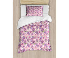 Butterfly Cartoon Style Duvet Cover Set