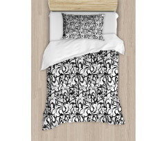 Monochrome Leaves Garden Duvet Cover Set