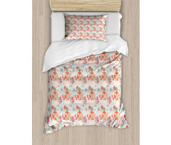 Retro Warm Colored Fall Duvet Cover Set