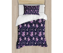 Flower Patterned Design Duvet Cover Set