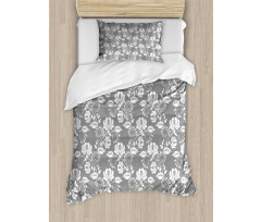 Leaves Swirls and Dots Duvet Cover Set