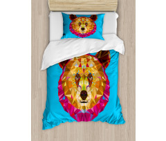 Geometric Head Poly Effect Duvet Cover Set