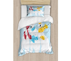 Xmas at North Pole Funny Duvet Cover Set