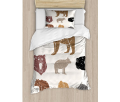 Grunge Retro Set Growling Duvet Cover Set