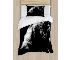 Sketch Art Carnivore Roar Duvet Cover Set