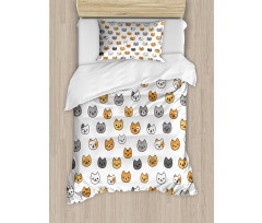 Happy Funny Kittens Duvet Cover Set