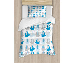 Elephants with Motifs Duvet Cover Set