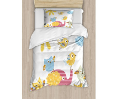 Colorful Birds Duvet Cover Set